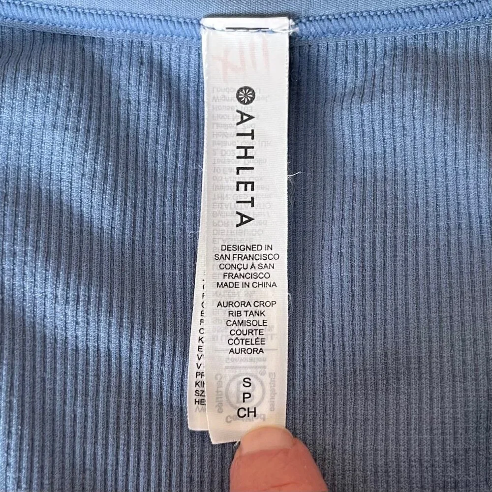 Athleta Aurora Seamless Crop Rib Tank | Size S - Picture 4 of 4